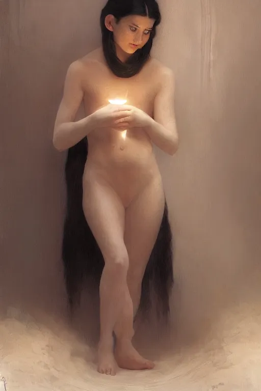 Image similar to soft light portrait of the beautiful egyptian goddess, bastet, bast, woman / cat hybrid, soft torchlight in an egyptian tomb, digital art by ruan jia and mandy jurgens and artgerm and william - adolphe bouguereau, by jean - leon gerome, highly detailed, trending on artstation, award winning,