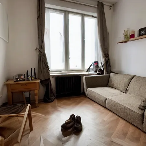 Image similar to Comfy kicthen in Russian flat, ultrarealistic