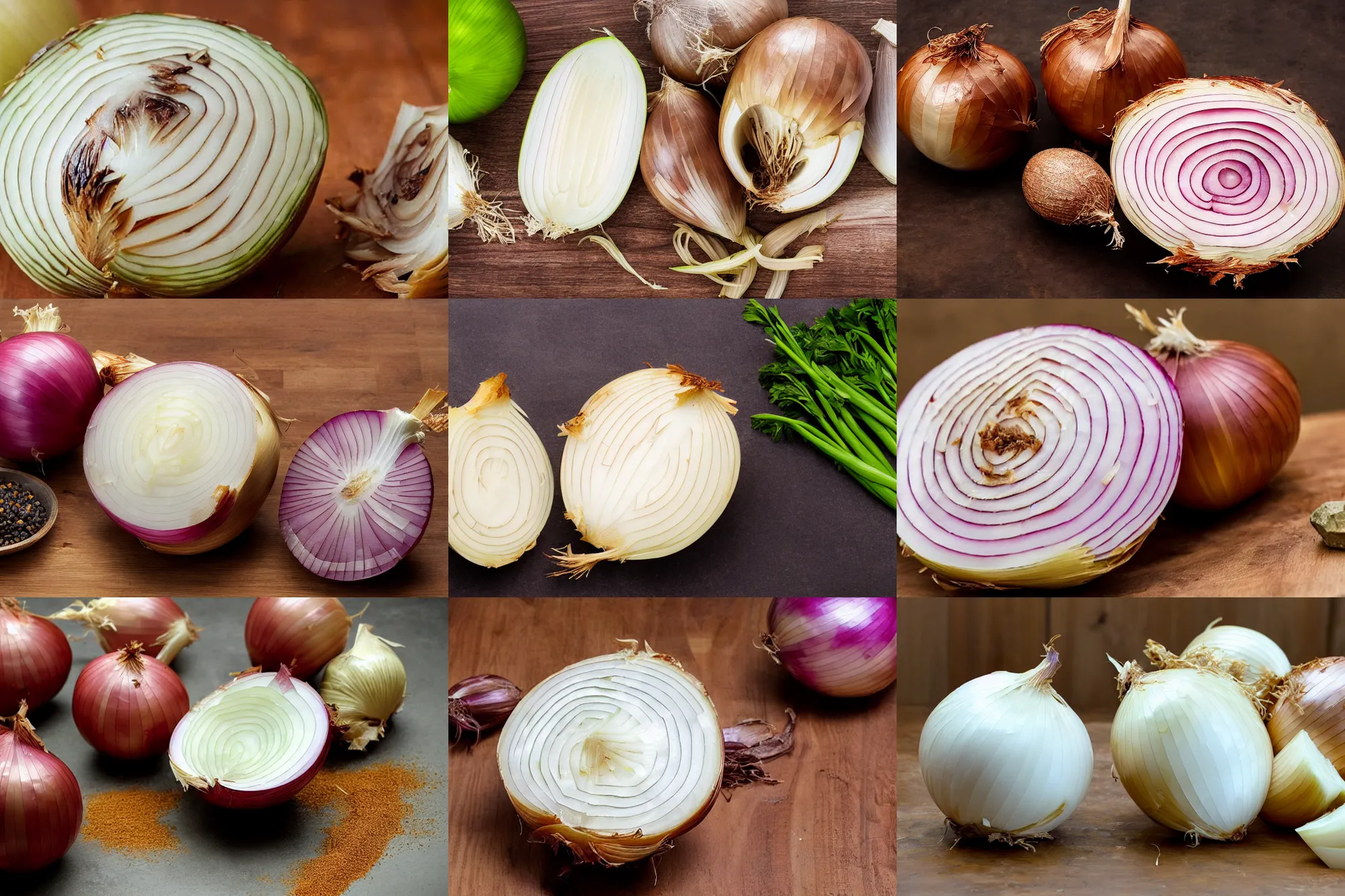 Image similar to a popular chef prepared a large onion with a seasoning of stones