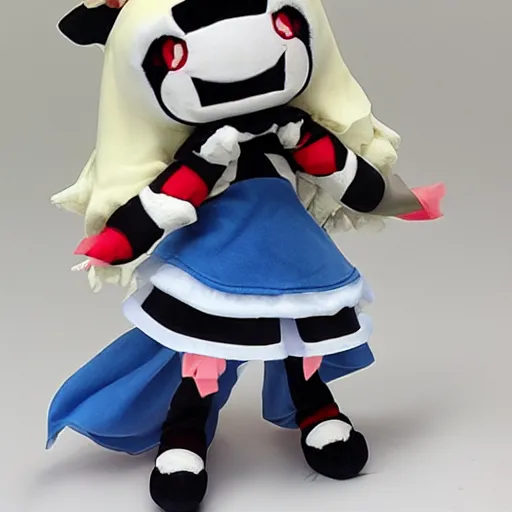 Image similar to cute fumo plush of an angry girl, furious, anime girl