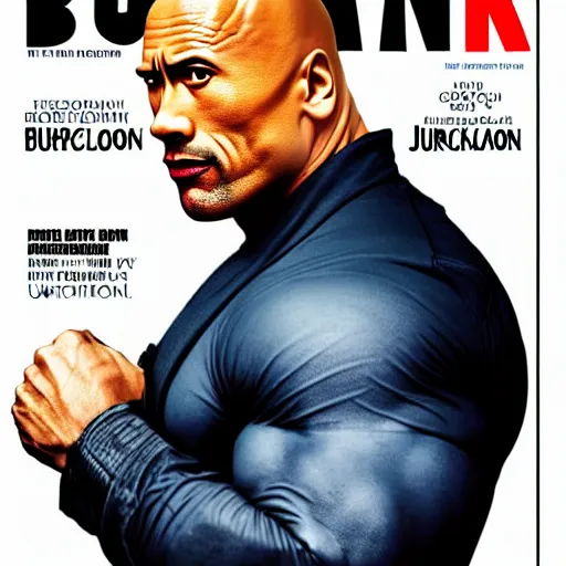 Image similar to dwayne the rock johnson eating a burherGTA V cover art by stephen bliss