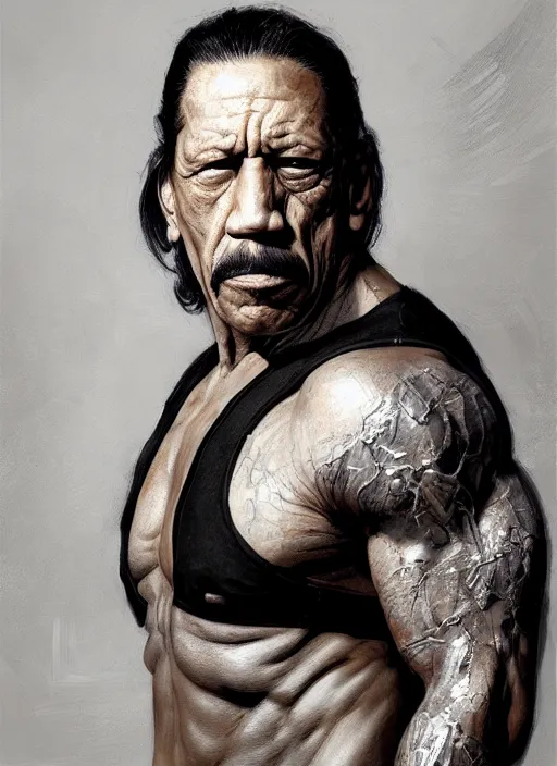 Prompt: Portrait of Danny Trejo, marvel comics, dark, intricate, highly detailed, smooth, artstation, digital illustration by Ruan Jia and Mandy Jurgens and Artgerm and Wayne Barlowe and Greg Rutkowski and Frank Frazetta