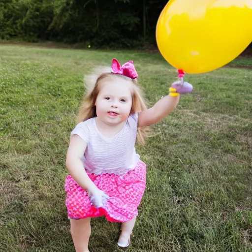 a little girl named whidbey playing with balloons. | Stable Diffusion ...