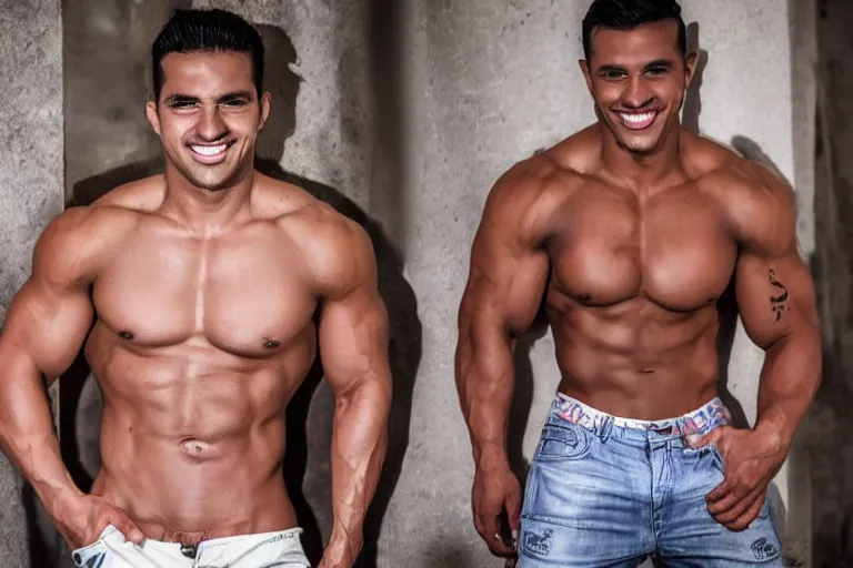 Image similar to ricardo milos posing with charming smile, photoshoot contest winner