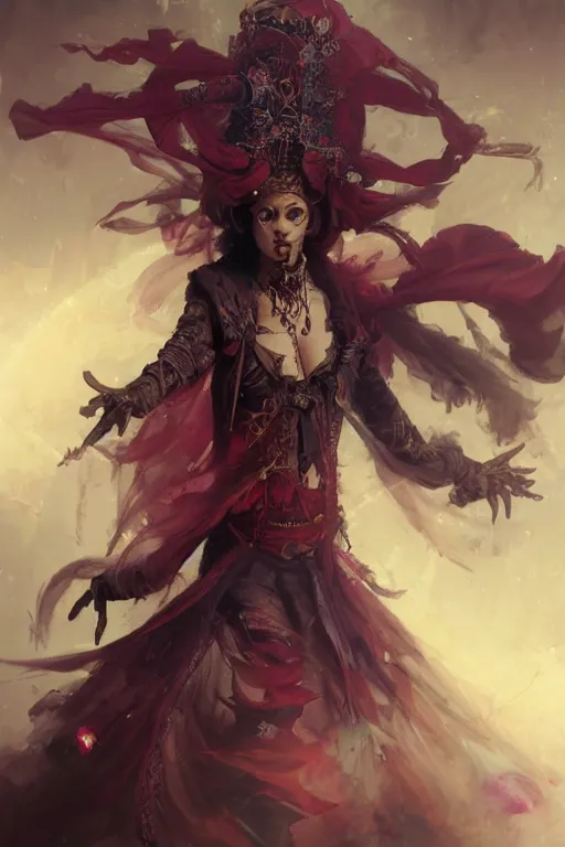 Image similar to beautiful girl necromancer, witch - doctor covered with velvet exploding into organic velvet, angels, 3 d render, hyper realistic detailed portrait, holding mace, ruan jia, wlop. scifi, fantasy, magic the gathering, hyper detailed, octane render, concept art, peter mohrbacher