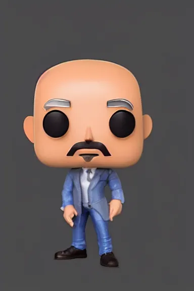 Image similar to “ very very highly detailed photorealistic jeff bezos funko pop, studio lighting and shading, 8 k, award - winning crisp details ”