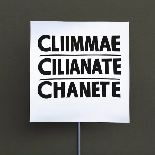 Image similar to an awareness poster about climate change