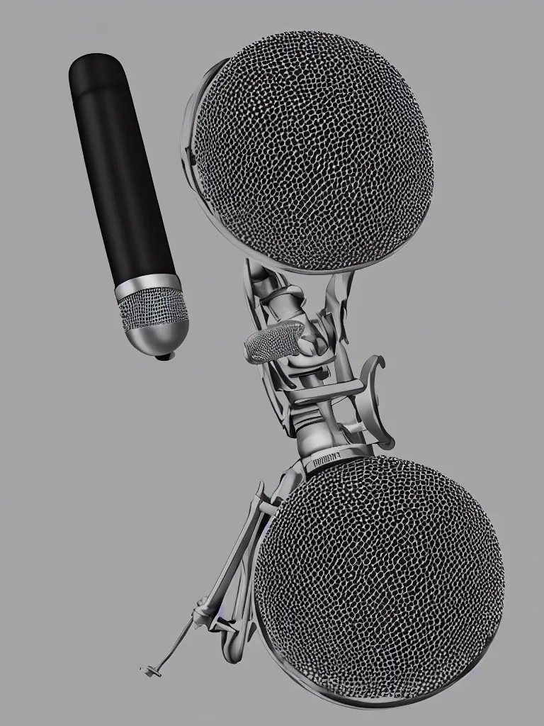 Prompt: closeup of singer and microphone by disney concept artists, blunt borders, rule of thirds