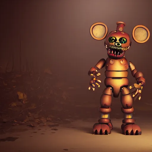 KREA - horror animatronic from fnaf, 8 k, super detailed, octane render,  vfx, super realistic, unreal engine 5