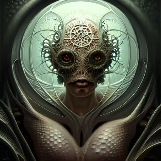 Prompt: collection of beautiful creatures exposed in cryo chambers by guillermo del toro, intricate, elegant, highly detailed, centered, digital painting, artstation, concept art, smooth, sharp focus, illustration, artgerm, Tomasz Alen Kopera, Peter Mohrbacher donato giancola, Joseph Christian Leyendecker, WLOP, Boris Vallejo