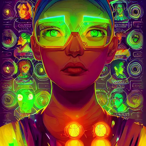 Image similar to skill magic geek inside matrix deepdream radiating a glowing aura stuff loot legends stylized digital illustration video game icon artstation lois van baarle, ilya kuvshinov, rossdraws,