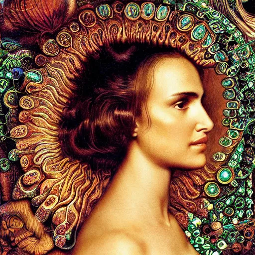 Image similar to portrait of natalie portman by ernst haeckel