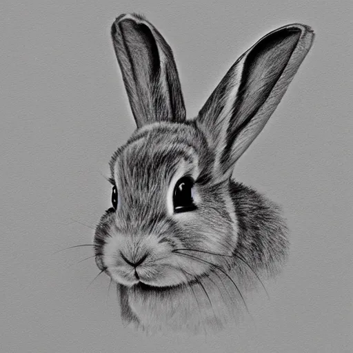 Prompt: drawing of a bunny photorealistic