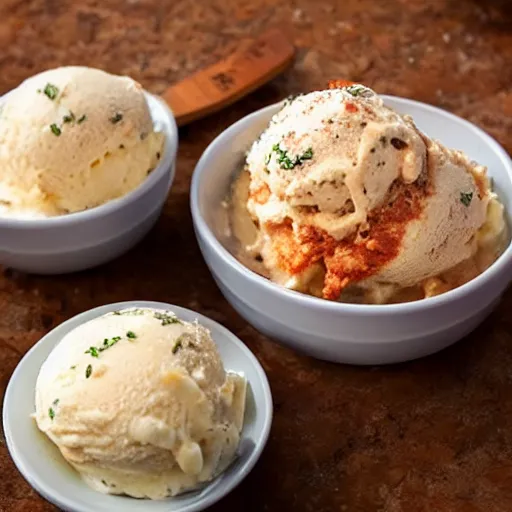 Image similar to chicken parmesan icecream