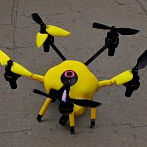 Prompt: pikachu drone in the middle east