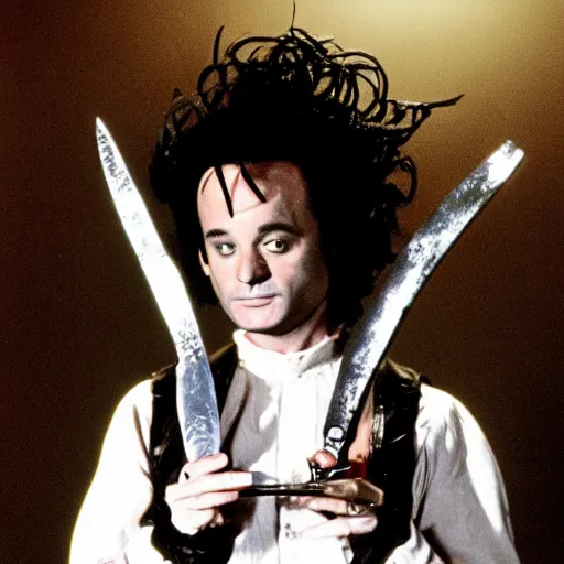 Image similar to bill murray as edward scissorhands