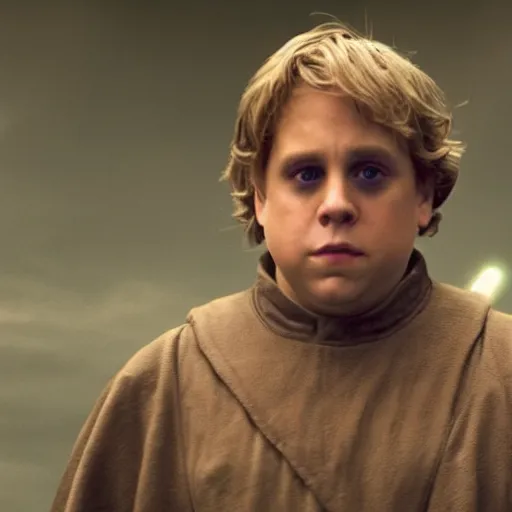 Image similar to jonah hill as luke skywalker in star wars episode 6, 8k resolution, full HD, cinematic lighting, award winning, anatomically correct