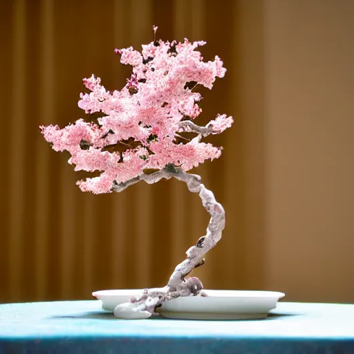 Image similar to a sculpture of sakura tree on the table