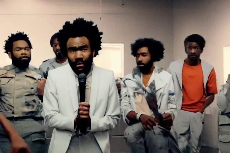 Image similar to still from childish gambino this is america outtake