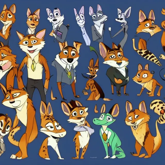 Image similar to furry in the style of zootopia