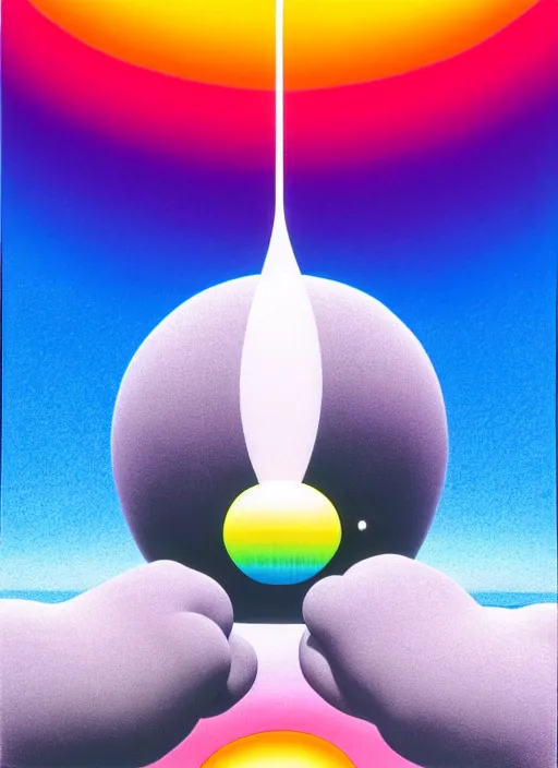 Image similar to peace by shusei nagaoka, kaws, david rudnick, airbrush on canvas, pastell colours, cell shaded, 8 k