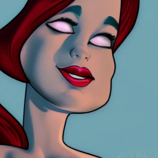 Prompt: jessica rabbit dancing in the spotlight. photorealistic. high details