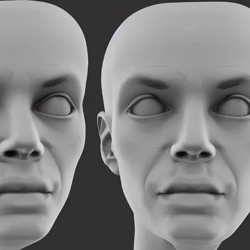 Image similar to human face, micro displacement, subsurface scattering