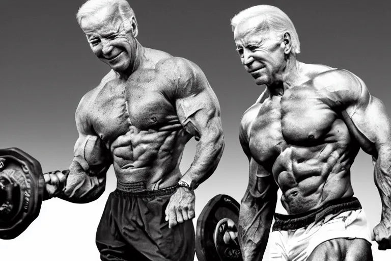 Prompt: Joe Biden as a bodybuilder, digital art, 8k, UHD