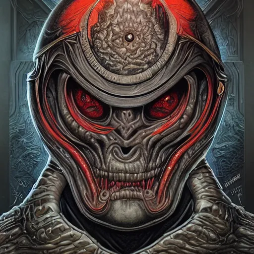 Prompt: elden ring giger doom scorn portrait, Pixar style, by Tristan Eaton Stanley Artgerm and Tom Bagshaw.