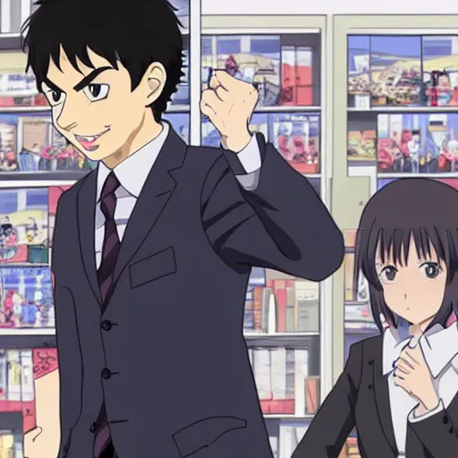 Image similar to Nathan For You, Nathan Fielder, in an anime