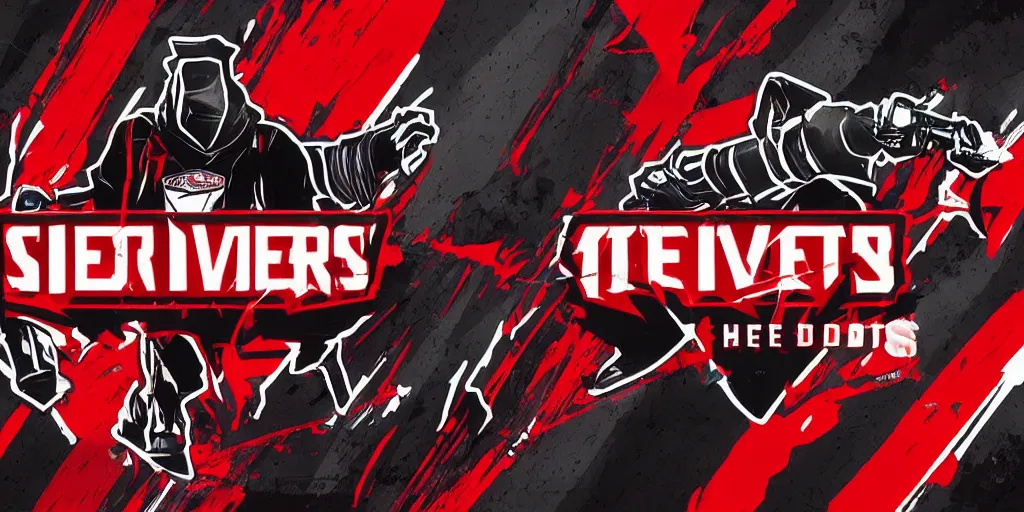 Image similar to hd esports banner background 1 0 0 thieves, art by sesohq