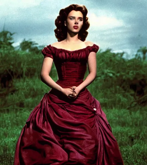 Prompt: Scarlett Johansson in Gone With the Wind