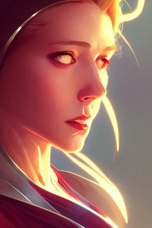 Prompt: a portrait of carol danvers, fantasy, sharp focus, intricate, elegant, digital painting, artstation, matte, highly detailed, concept art, illustration, ambient lighting, art by ilya kuvshinov, artgerm, alphonse mucha, and greg rutkowski