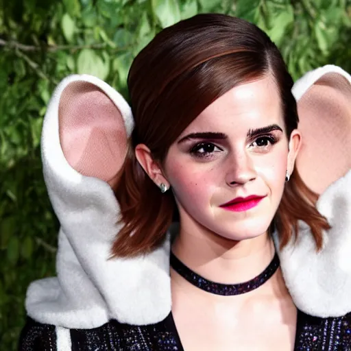 Prompt: Emma Watson cosplaying as a mouse