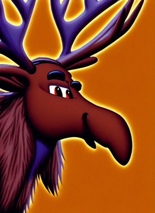 Image similar to highly detailed closeup of a moose character, from sonic the hedgehog, sonic video game series, character concept art