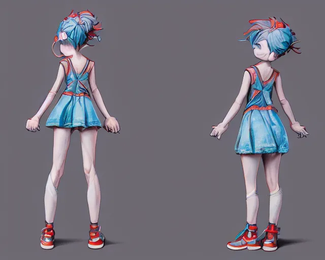 Image similar to James Jean isolated cheerful tomboy vinyl figure concept art, figure photography unreal engine, smooth sharp focus, holographic undertones, anime stylized, high detail, ethereal lighting - H 640