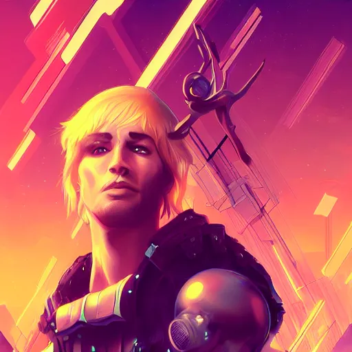 Image similar to epic album cover, fenris, tending on artstation, award-winning artsynthwave style, portrait, artstation, detailed, award winning