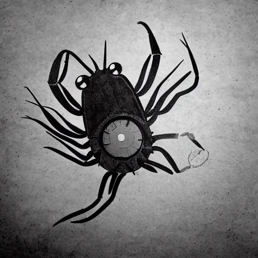 Prompt: clockwork lobster