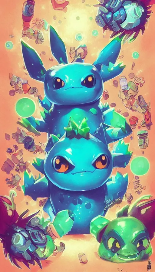 Image similar to lofi BioPunk Pokemon Bulbasaur portrait Pixar style by Tristan Eaton_Stanley Artgerm and Tom Bagshaw,