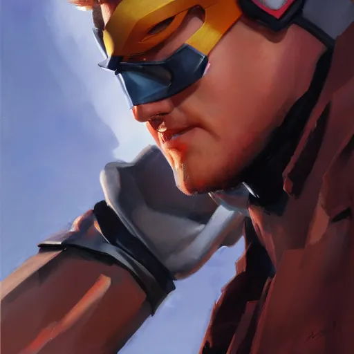 Image similar to greg manchess portrait painting of scott summers aka cyclops as overwatch character, medium shot, asymmetrical, profile picture, organic painting, sunny day, matte painting, bold shapes, hard edges, street art, trending on artstation, by huang guangjian and gil elvgren and sachin teng