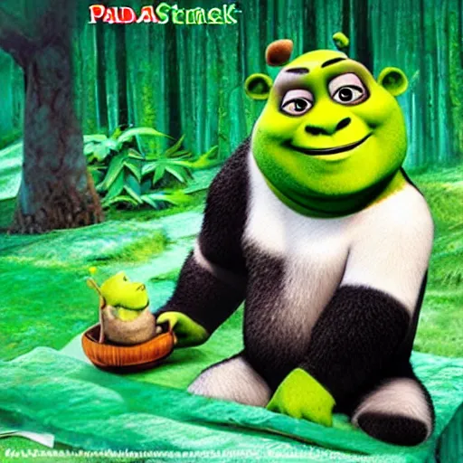 Image similar to Panda Shrek