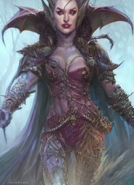 Prompt: wretched queen, corrupted, ultra detailed fantasy, dndbeyond, bright, colourful, realistic, dnd character portrait, full body, pathfinder, pinterest, art by ralph horsley, dnd, rpg, lotr game design fanart by concept art, behance hd, artstation, deviantart, hdr render in unreal engine 5