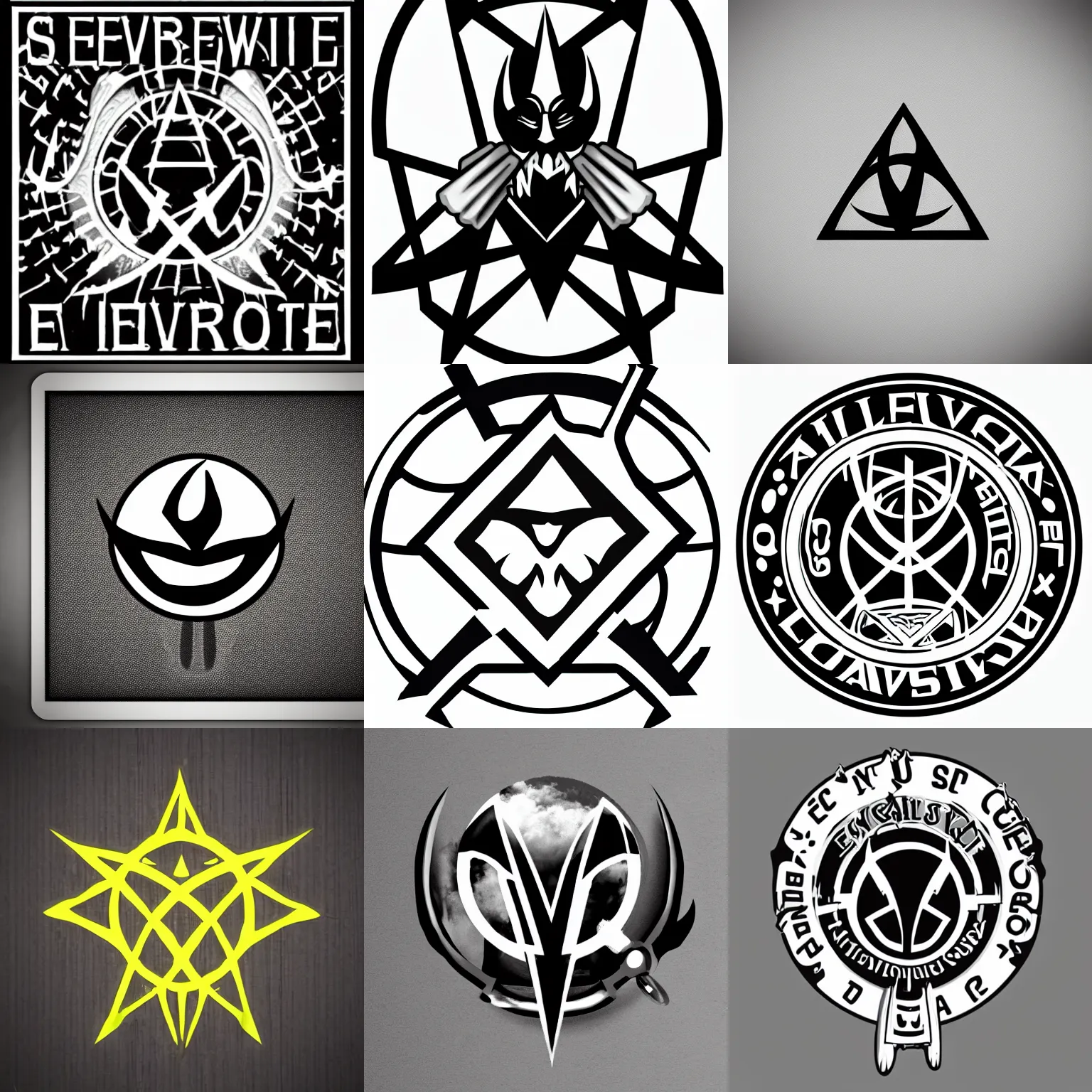 Prompt: logo of a evil secret organization