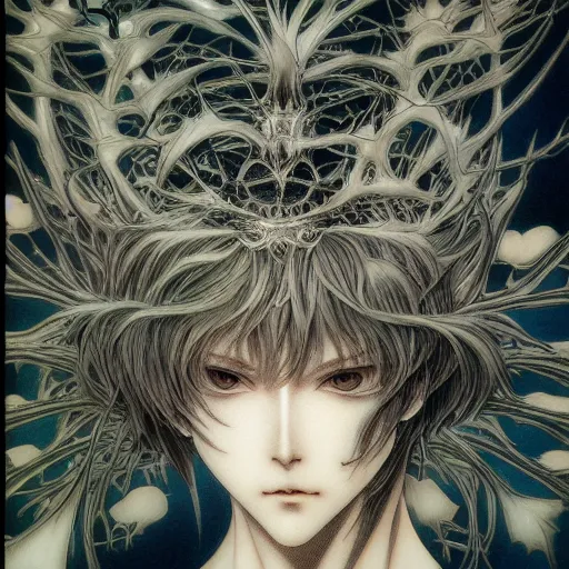 Image similar to prompt : photorealistic 3 d render of persona soft light painted by takato yamamoto, mecha accessories, otaku gangasta, inspired by fables, realistic face, smooth face feature, intricate oil painting, high detail, sharp high detail, manga and anime 1 9 8 0