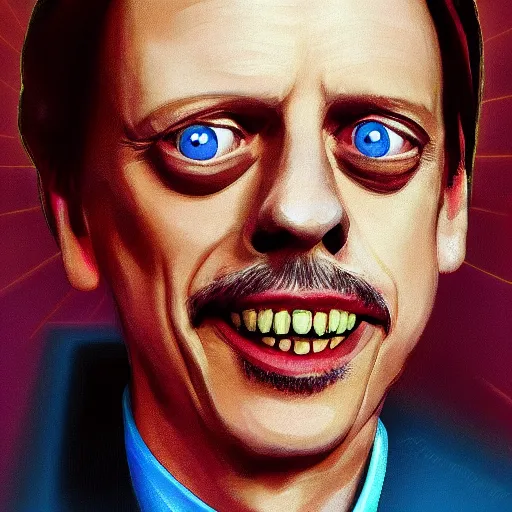 Image similar to Steve Buscemi in the style of SpongeBob