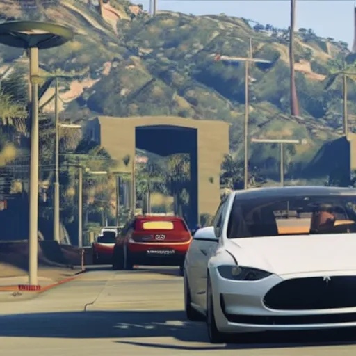 Image similar to elon musk driving a car in gta 5