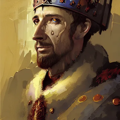 Prompt: Richard the Lionheart portrait by Marc Simonetti