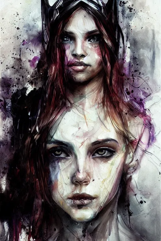 Image similar to valkyrie warrior woman portrait art by agnes cecile, beautiful, soft, smooth