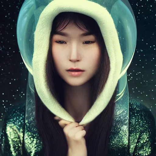 Image similar to a portrait of a beautiful woman standing by a space ship by zhang jingna, long hair, aged 2 5, swedish, wearing a travel hat, photo realistic, real life, photograph, 3 5 mm, octane render, trending on artstation