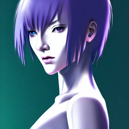 Image similar to « photorealistic, ghost in the shell, girl android, pretty, very detailed »